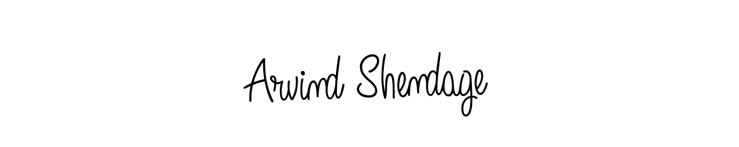 How to make Arvind Shendage name signature. Use Angelique-Rose-font-FFP style for creating short signs online. This is the latest handwritten sign. Arvind Shendage signature style 5 images and pictures png