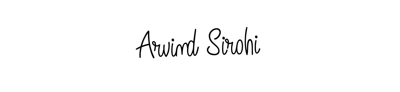 Use a signature maker to create a handwritten signature online. With this signature software, you can design (Angelique-Rose-font-FFP) your own signature for name Arvind Sirohi. Arvind Sirohi signature style 5 images and pictures png