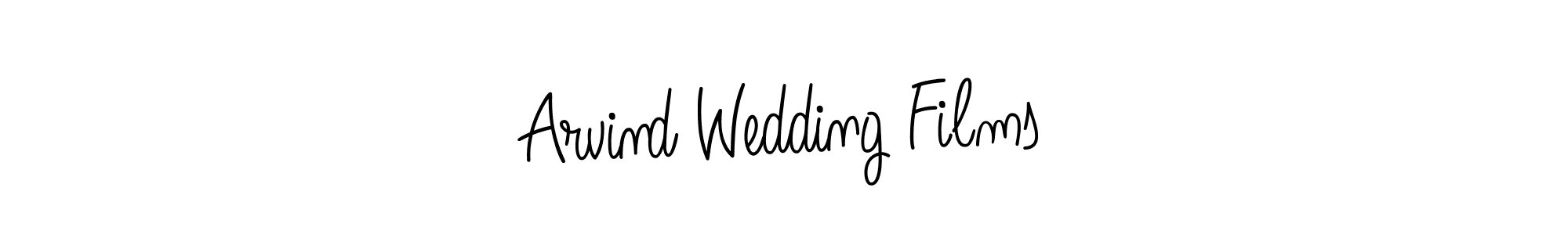 Create a beautiful signature design for name Arvind Wedding Films. With this signature (Angelique-Rose-font-FFP) fonts, you can make a handwritten signature for free. Arvind Wedding Films signature style 5 images and pictures png