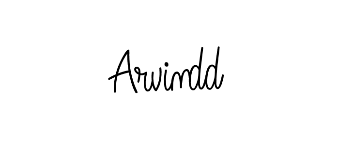 Create a beautiful signature design for name Arvindd. With this signature (Angelique-Rose-font-FFP) fonts, you can make a handwritten signature for free. Arvindd signature style 5 images and pictures png