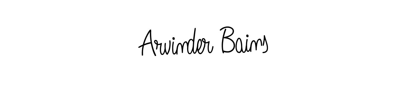 Design your own signature with our free online signature maker. With this signature software, you can create a handwritten (Angelique-Rose-font-FFP) signature for name Arvinder Bains. Arvinder Bains signature style 5 images and pictures png