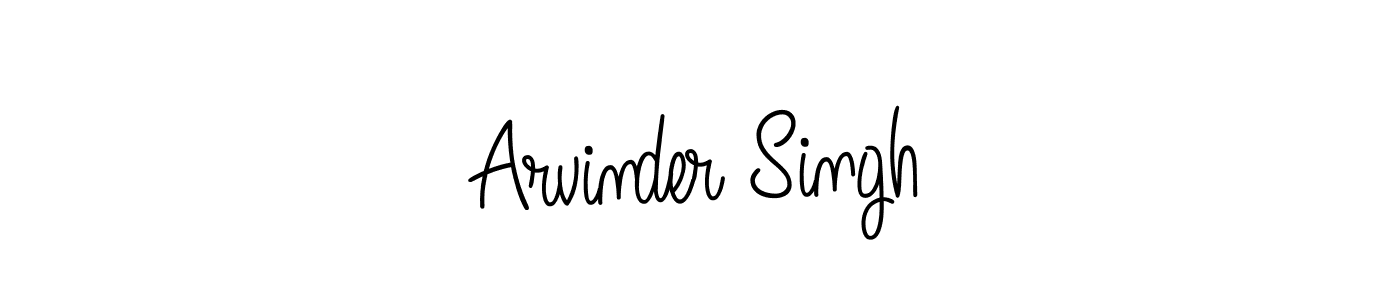 How to make Arvinder Singh name signature. Use Angelique-Rose-font-FFP style for creating short signs online. This is the latest handwritten sign. Arvinder Singh signature style 5 images and pictures png