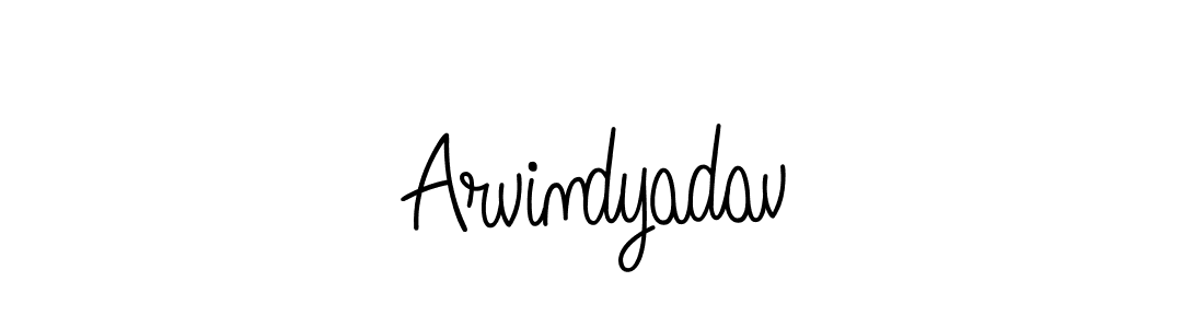 You should practise on your own different ways (Angelique-Rose-font-FFP) to write your name (Arvindyadav) in signature. don't let someone else do it for you. Arvindyadav signature style 5 images and pictures png