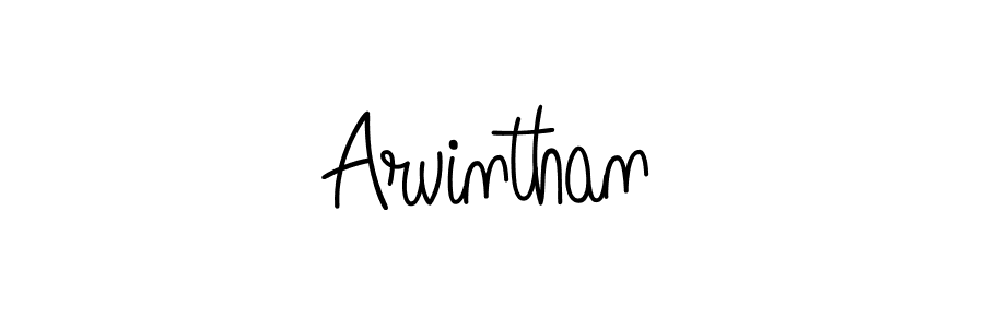 Create a beautiful signature design for name Arvinthan. With this signature (Angelique-Rose-font-FFP) fonts, you can make a handwritten signature for free. Arvinthan signature style 5 images and pictures png