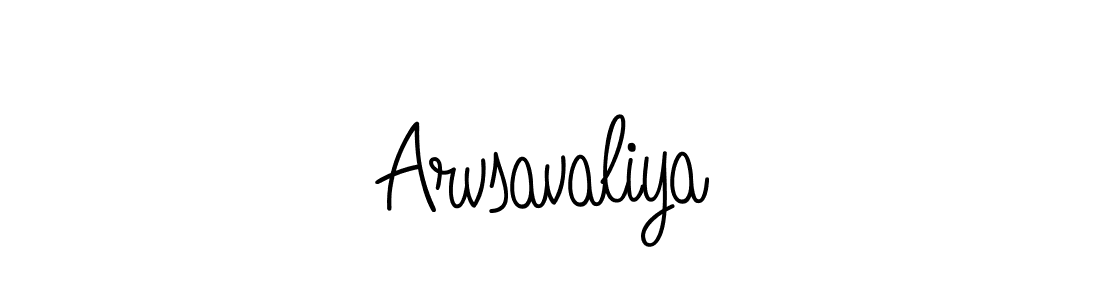 Use a signature maker to create a handwritten signature online. With this signature software, you can design (Angelique-Rose-font-FFP) your own signature for name Arvsavaliya. Arvsavaliya signature style 5 images and pictures png