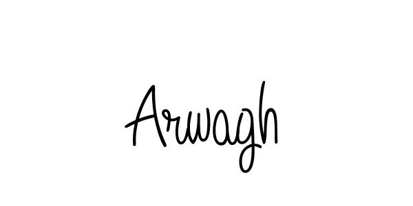 Use a signature maker to create a handwritten signature online. With this signature software, you can design (Angelique-Rose-font-FFP) your own signature for name Arwagh. Arwagh signature style 5 images and pictures png