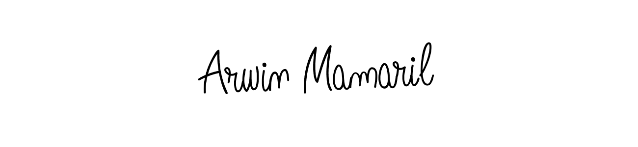 Also we have Arwin Mamaril name is the best signature style. Create professional handwritten signature collection using Angelique-Rose-font-FFP autograph style. Arwin Mamaril signature style 5 images and pictures png