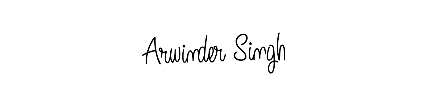 Create a beautiful signature design for name Arwinder Singh. With this signature (Angelique-Rose-font-FFP) fonts, you can make a handwritten signature for free. Arwinder Singh signature style 5 images and pictures png