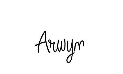 if you are searching for the best signature style for your name Arwyn. so please give up your signature search. here we have designed multiple signature styles  using Angelique-Rose-font-FFP. Arwyn signature style 5 images and pictures png