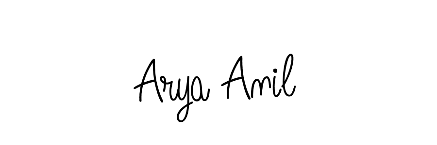 The best way (Angelique-Rose-font-FFP) to make a short signature is to pick only two or three words in your name. The name Arya Anil include a total of six letters. For converting this name. Arya Anil signature style 5 images and pictures png