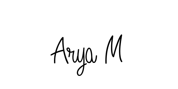 How to Draw Arya M signature style? Angelique-Rose-font-FFP is a latest design signature styles for name Arya M. Arya M signature style 5 images and pictures png