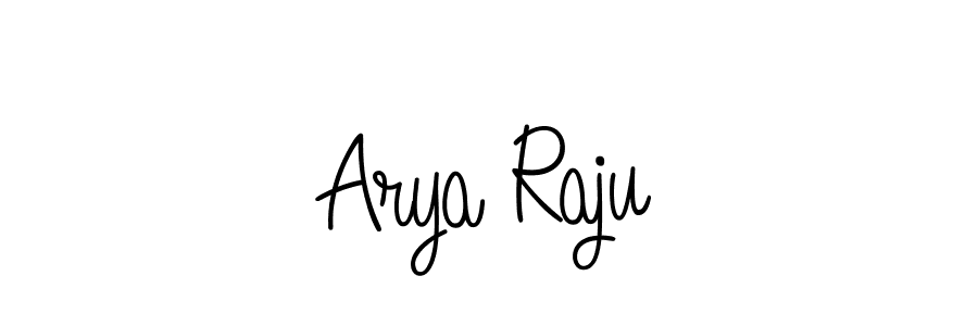 You should practise on your own different ways (Angelique-Rose-font-FFP) to write your name (Arya Raju) in signature. don't let someone else do it for you. Arya Raju signature style 5 images and pictures png