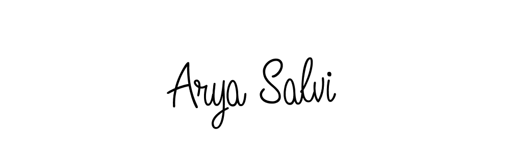 The best way (Angelique-Rose-font-FFP) to make a short signature is to pick only two or three words in your name. The name Arya Salvi include a total of six letters. For converting this name. Arya Salvi signature style 5 images and pictures png