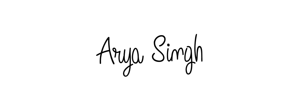 The best way (Angelique-Rose-font-FFP) to make a short signature is to pick only two or three words in your name. The name Arya Singh include a total of six letters. For converting this name. Arya Singh signature style 5 images and pictures png