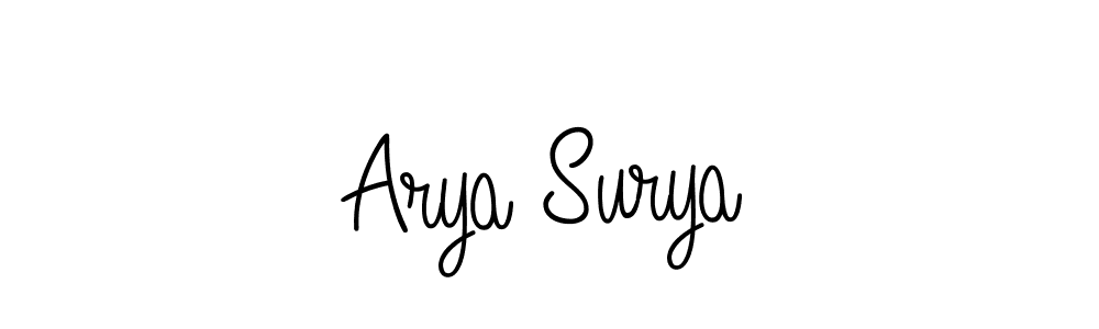 Design your own signature with our free online signature maker. With this signature software, you can create a handwritten (Angelique-Rose-font-FFP) signature for name Arya Surya. Arya Surya signature style 5 images and pictures png