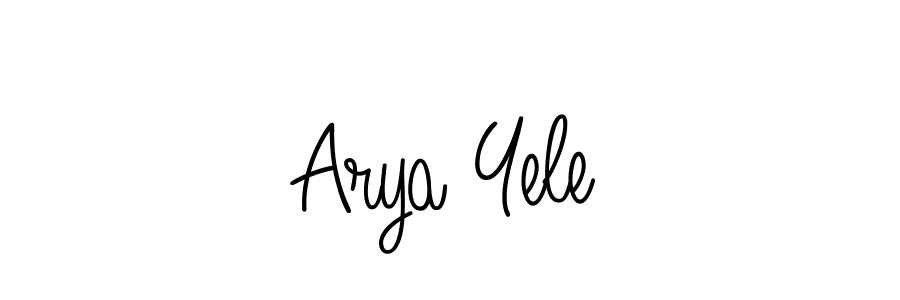 Check out images of Autograph of Arya Yele name. Actor Arya Yele Signature Style. Angelique-Rose-font-FFP is a professional sign style online. Arya Yele signature style 5 images and pictures png