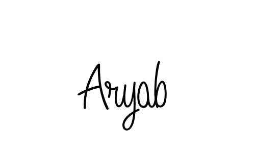 The best way (Angelique-Rose-font-FFP) to make a short signature is to pick only two or three words in your name. The name Aryab include a total of six letters. For converting this name. Aryab signature style 5 images and pictures png