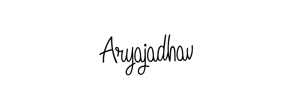 How to make Aryajadhav name signature. Use Angelique-Rose-font-FFP style for creating short signs online. This is the latest handwritten sign. Aryajadhav signature style 5 images and pictures png