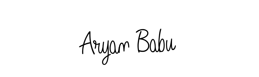 How to make Aryan Babu name signature. Use Angelique-Rose-font-FFP style for creating short signs online. This is the latest handwritten sign. Aryan Babu signature style 5 images and pictures png