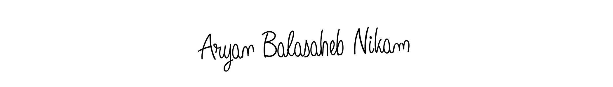 Make a beautiful signature design for name Aryan Balasaheb Nikam. With this signature (Angelique-Rose-font-FFP) style, you can create a handwritten signature for free. Aryan Balasaheb Nikam signature style 5 images and pictures png