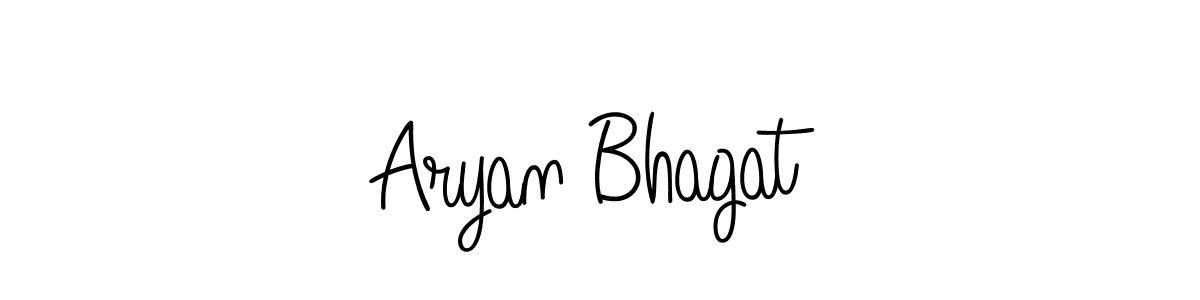 Use a signature maker to create a handwritten signature online. With this signature software, you can design (Angelique-Rose-font-FFP) your own signature for name Aryan Bhagat. Aryan Bhagat signature style 5 images and pictures png