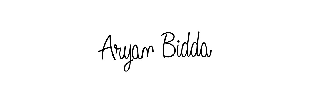 How to make Aryan Bidda name signature. Use Angelique-Rose-font-FFP style for creating short signs online. This is the latest handwritten sign. Aryan Bidda signature style 5 images and pictures png