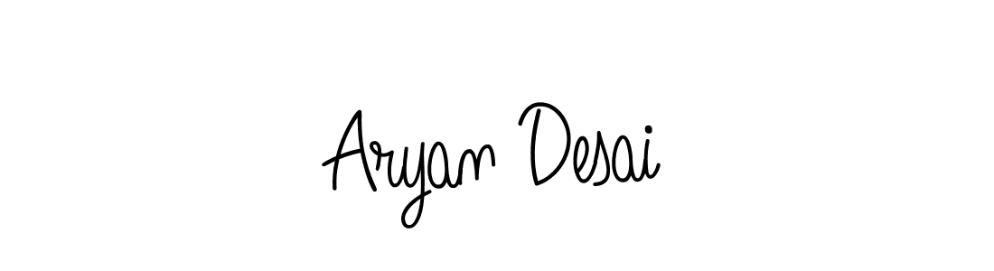 You should practise on your own different ways (Angelique-Rose-font-FFP) to write your name (Aryan Desai) in signature. don't let someone else do it for you. Aryan Desai signature style 5 images and pictures png