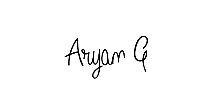 How to make Aryan G name signature. Use Angelique-Rose-font-FFP style for creating short signs online. This is the latest handwritten sign. Aryan G signature style 5 images and pictures png