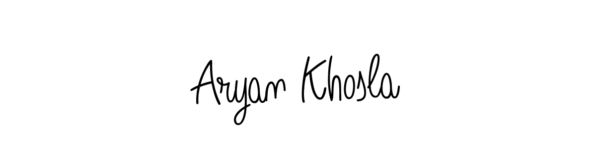 Make a beautiful signature design for name Aryan Khosla. With this signature (Angelique-Rose-font-FFP) style, you can create a handwritten signature for free. Aryan Khosla signature style 5 images and pictures png