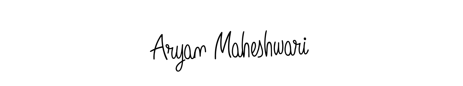 Use a signature maker to create a handwritten signature online. With this signature software, you can design (Angelique-Rose-font-FFP) your own signature for name Aryan Maheshwari. Aryan Maheshwari signature style 5 images and pictures png