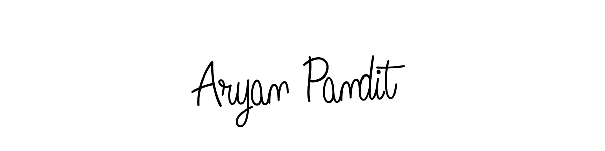 Use a signature maker to create a handwritten signature online. With this signature software, you can design (Angelique-Rose-font-FFP) your own signature for name Aryan Pandit. Aryan Pandit signature style 5 images and pictures png