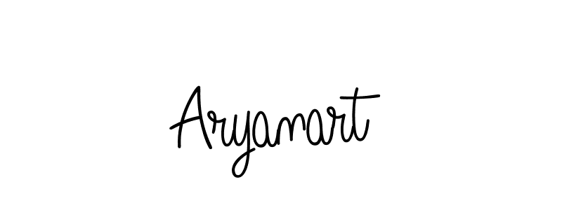 You should practise on your own different ways (Angelique-Rose-font-FFP) to write your name (Aryanart) in signature. don't let someone else do it for you. Aryanart signature style 5 images and pictures png