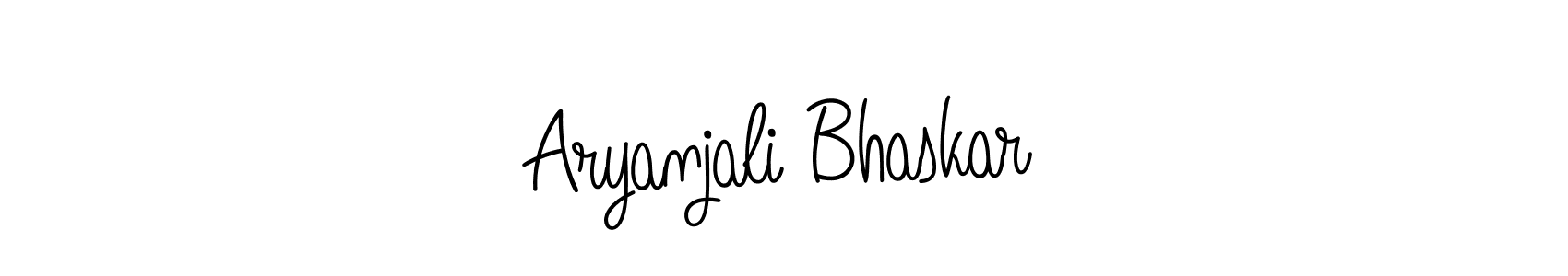 You should practise on your own different ways (Angelique-Rose-font-FFP) to write your name (Aryanjali Bhaskar) in signature. don't let someone else do it for you. Aryanjali Bhaskar signature style 5 images and pictures png