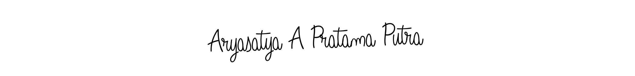 The best way (Angelique-Rose-font-FFP) to make a short signature is to pick only two or three words in your name. The name Aryasatya A Pratama Putra include a total of six letters. For converting this name. Aryasatya A Pratama Putra signature style 5 images and pictures png