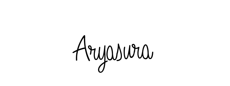 How to make Aryasura name signature. Use Angelique-Rose-font-FFP style for creating short signs online. This is the latest handwritten sign. Aryasura signature style 5 images and pictures png