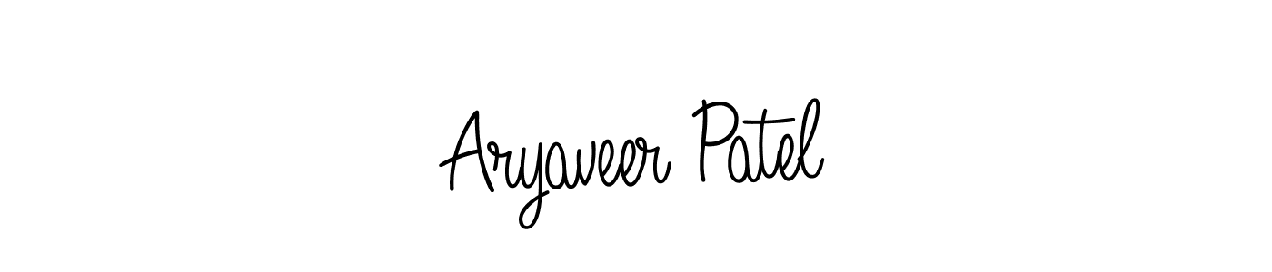 How to make Aryaveer Patel name signature. Use Angelique-Rose-font-FFP style for creating short signs online. This is the latest handwritten sign. Aryaveer Patel signature style 5 images and pictures png