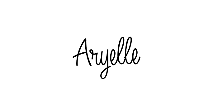 Use a signature maker to create a handwritten signature online. With this signature software, you can design (Angelique-Rose-font-FFP) your own signature for name Aryelle. Aryelle signature style 5 images and pictures png