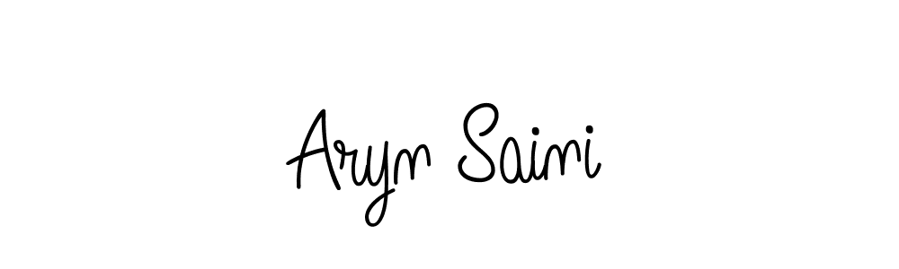 Aryn Saini stylish signature style. Best Handwritten Sign (Angelique-Rose-font-FFP) for my name. Handwritten Signature Collection Ideas for my name Aryn Saini. Aryn Saini signature style 5 images and pictures png