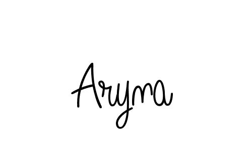 Make a beautiful signature design for name Aryna. With this signature (Angelique-Rose-font-FFP) style, you can create a handwritten signature for free. Aryna signature style 5 images and pictures png