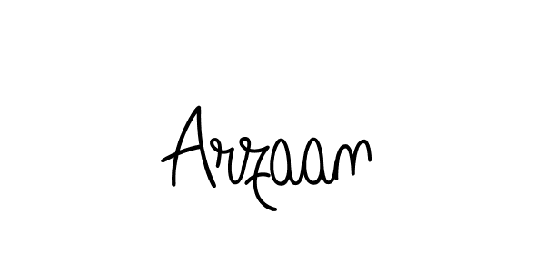 Make a beautiful signature design for name Arzaan. With this signature (Angelique-Rose-font-FFP) style, you can create a handwritten signature for free. Arzaan signature style 5 images and pictures png