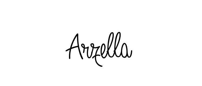 Make a beautiful signature design for name Arzella. With this signature (Angelique-Rose-font-FFP) style, you can create a handwritten signature for free. Arzella signature style 5 images and pictures png