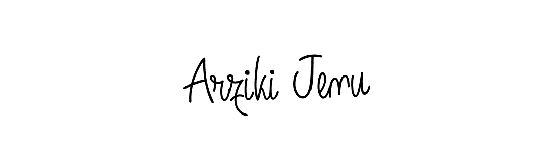 Use a signature maker to create a handwritten signature online. With this signature software, you can design (Angelique-Rose-font-FFP) your own signature for name Arziki Jenu. Arziki Jenu signature style 5 images and pictures png