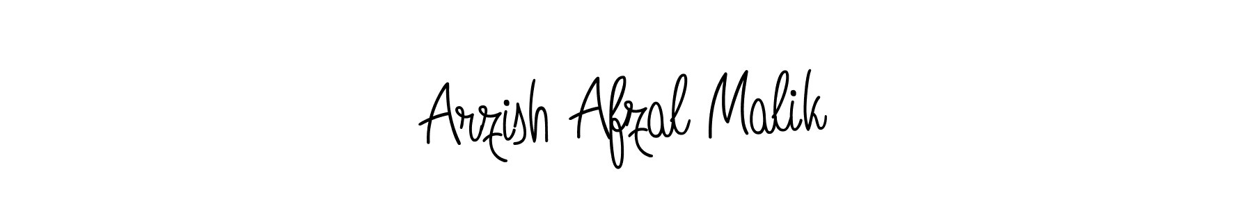 Make a beautiful signature design for name Arzish Afzal Malik. With this signature (Angelique-Rose-font-FFP) style, you can create a handwritten signature for free. Arzish Afzal Malik signature style 5 images and pictures png