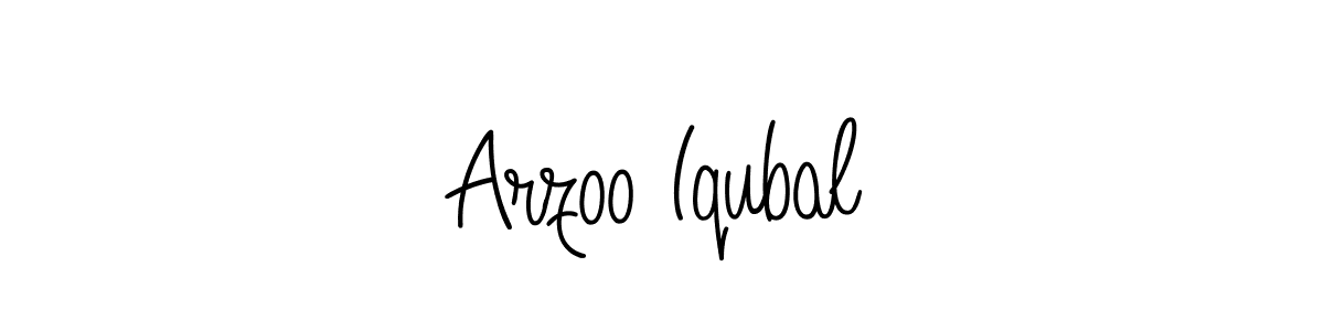 Use a signature maker to create a handwritten signature online. With this signature software, you can design (Angelique-Rose-font-FFP) your own signature for name Arzoo Iqubal. Arzoo Iqubal signature style 5 images and pictures png