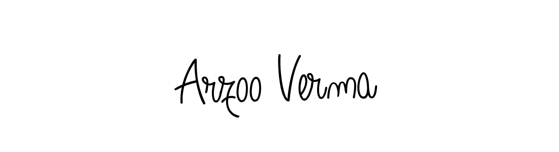 Angelique-Rose-font-FFP is a professional signature style that is perfect for those who want to add a touch of class to their signature. It is also a great choice for those who want to make their signature more unique. Get Arzoo Verma name to fancy signature for free. Arzoo Verma signature style 5 images and pictures png