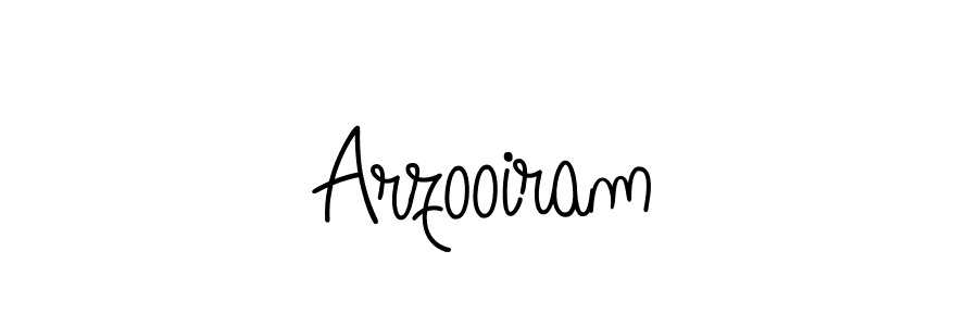 Design your own signature with our free online signature maker. With this signature software, you can create a handwritten (Angelique-Rose-font-FFP) signature for name Arzooiram. Arzooiram signature style 5 images and pictures png