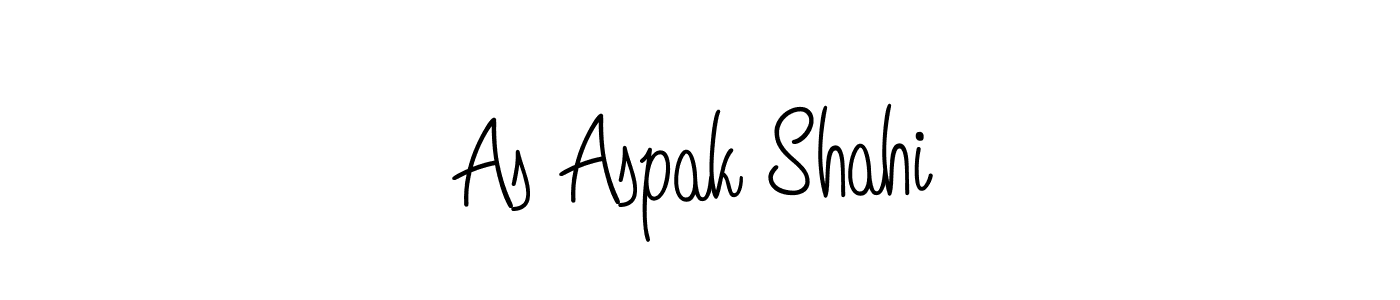 Create a beautiful signature design for name As Aspak Shahi. With this signature (Angelique-Rose-font-FFP) fonts, you can make a handwritten signature for free. As Aspak Shahi signature style 5 images and pictures png