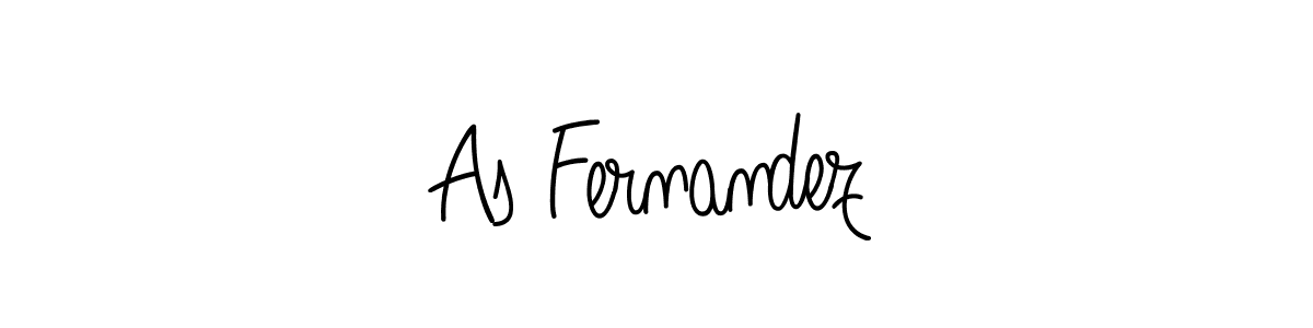 Use a signature maker to create a handwritten signature online. With this signature software, you can design (Angelique-Rose-font-FFP) your own signature for name As Fernandez. As Fernandez signature style 5 images and pictures png