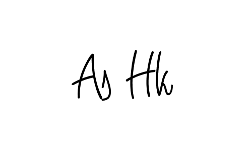 Create a beautiful signature design for name As Hk. With this signature (Angelique-Rose-font-FFP) fonts, you can make a handwritten signature for free. As Hk signature style 5 images and pictures png