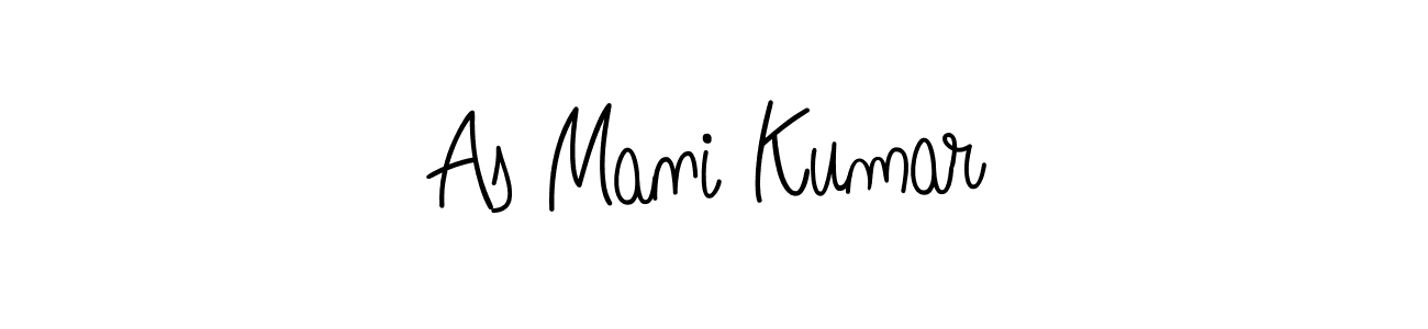 Use a signature maker to create a handwritten signature online. With this signature software, you can design (Angelique-Rose-font-FFP) your own signature for name As Mani Kumar. As Mani Kumar signature style 5 images and pictures png